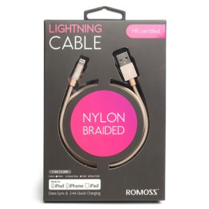 Cablu Lightning, Nylon luxury, MFI, GOLD