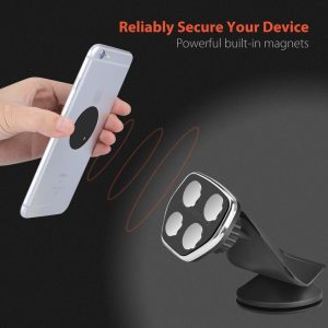 Suport Auto Universal Magnetic Avantree 201, rotatie 360 grade, Negru