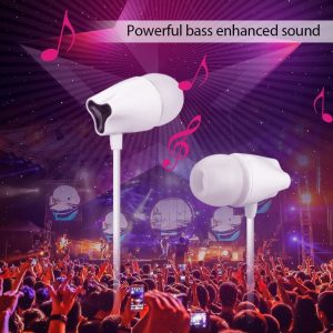 Casti audio In-ear Avantree 038, Ultra Bass, Microfon, Alb