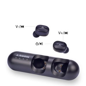 Casti wireless Avantree TWS110, Bluetooth 5.0, Negru