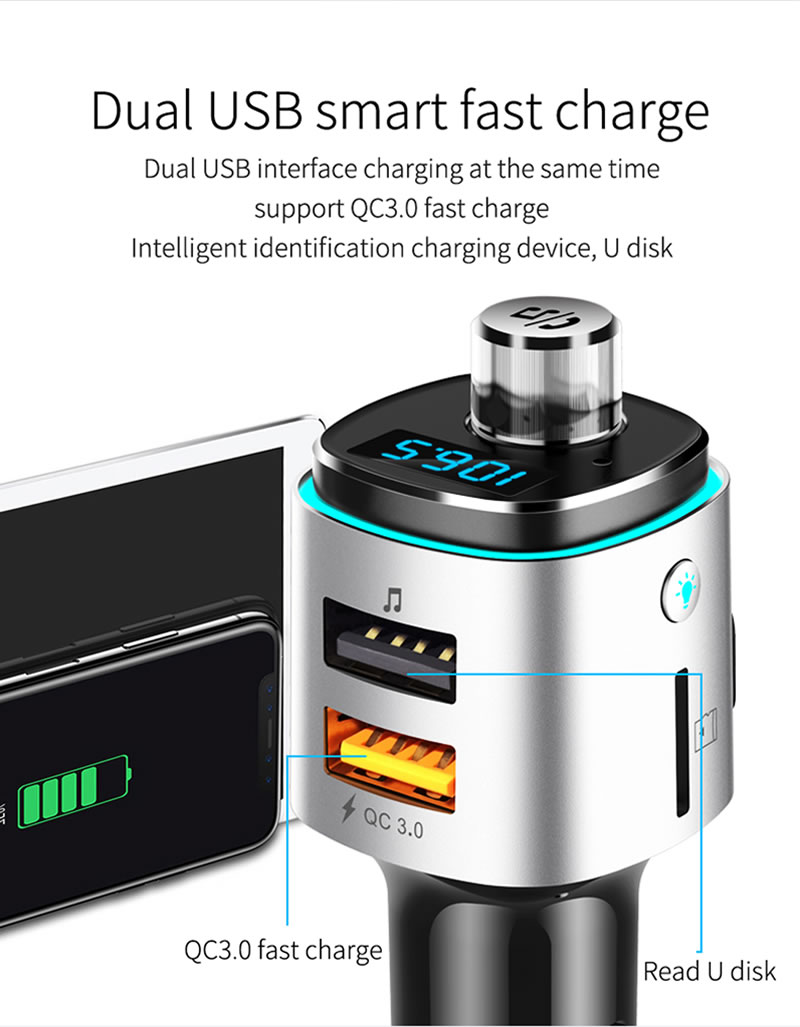 carkit bluetooth fmt42 qc3.0