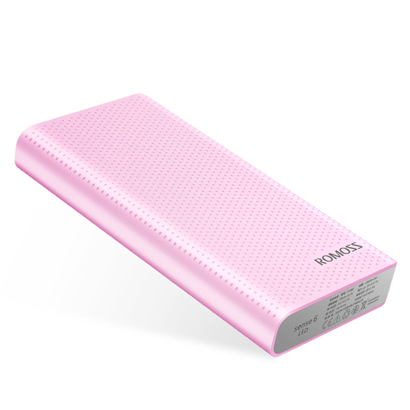 Bateir Externa Romoss Sense 6 LED, 20000 mAh Bateir Externa Romoss Sense 6 LED, 20000 mAh