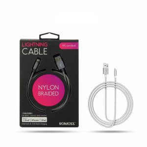 Cablu Lightning, Nylon luxury, MFI, SILVER