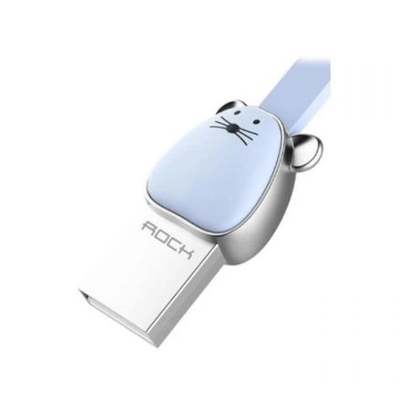Cablu Micro USB Rockspace, Zodiac chinezesc, Sobolan, Albastru