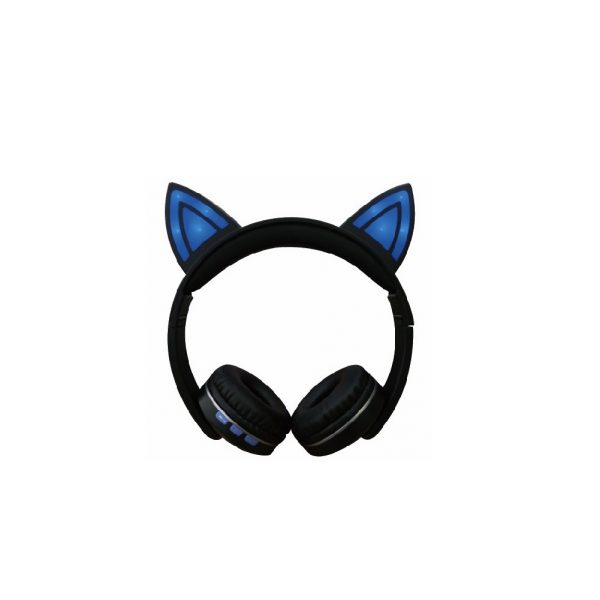 Casti bluetooth cat albastru