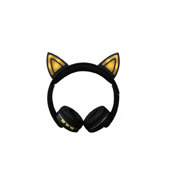 Casti bluetooth cat galben