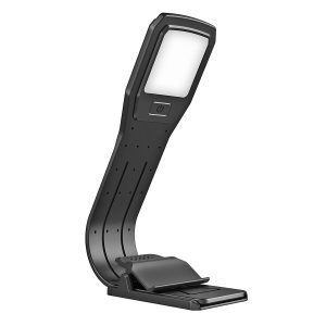 Lampa de carte cu incarcare USB, Clema, Neagru