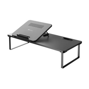 Stand multifunctional Mytable D4 595 x 260 mm, suport pentru laptop/monitor/tableta, suport telefon, reglabila, Negru