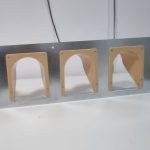 Placa zincata cu 4 intrari din plastic